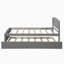 Lit plateforme simple en bois massif-1401737702