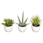 Happy 8'' Faux Foliage Plant in Ceramic Pot