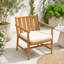 Ensemble de 2 chaises de salle à manger d'extérieur en bois d'acacia avec coussins amovibles