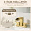 Robinet de lavabo de salle de bain 4 pouces avec ensemble de drain Modern Waterfall-122910201