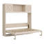 Lit escamotable double avec armoires de rangement