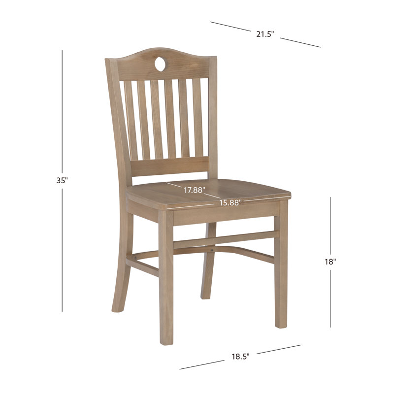 Chaise d'appoint Galeana, Naturel foncé