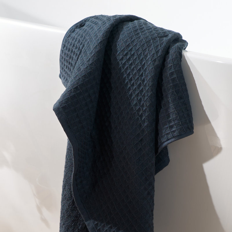 Waffle Twist 100% Cotton Washcloth, Ebony