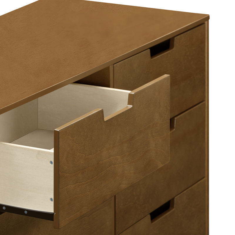 Commode double à 6 tiroirs Marley, Noyer