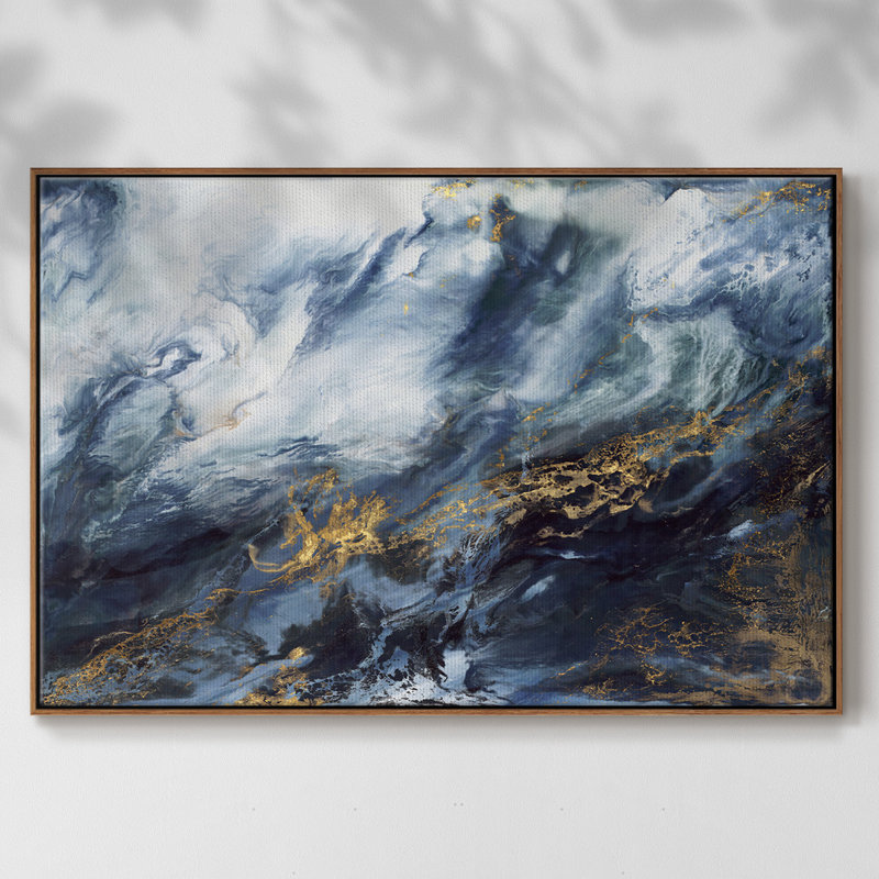 Anticipation V1, reproduction d'art sur toile, H 17 po x l 25 po x P 2 po, Toile encadrée noyer flottant