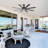 72" Modern Black Large Ceiling Fans With Lights And Remote,Dimmable 3CCT LED,,Quiet 6 Speed