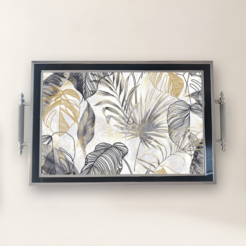 Elegant Glass Tray, 19.7 x 11.4 x 1.4 inches | 100% Durable Glass Construction | Easy to Clean with Damp Cloth | Ideal for Serving, Decorative Display, and Organizing | Stylish Addition to Home Décor