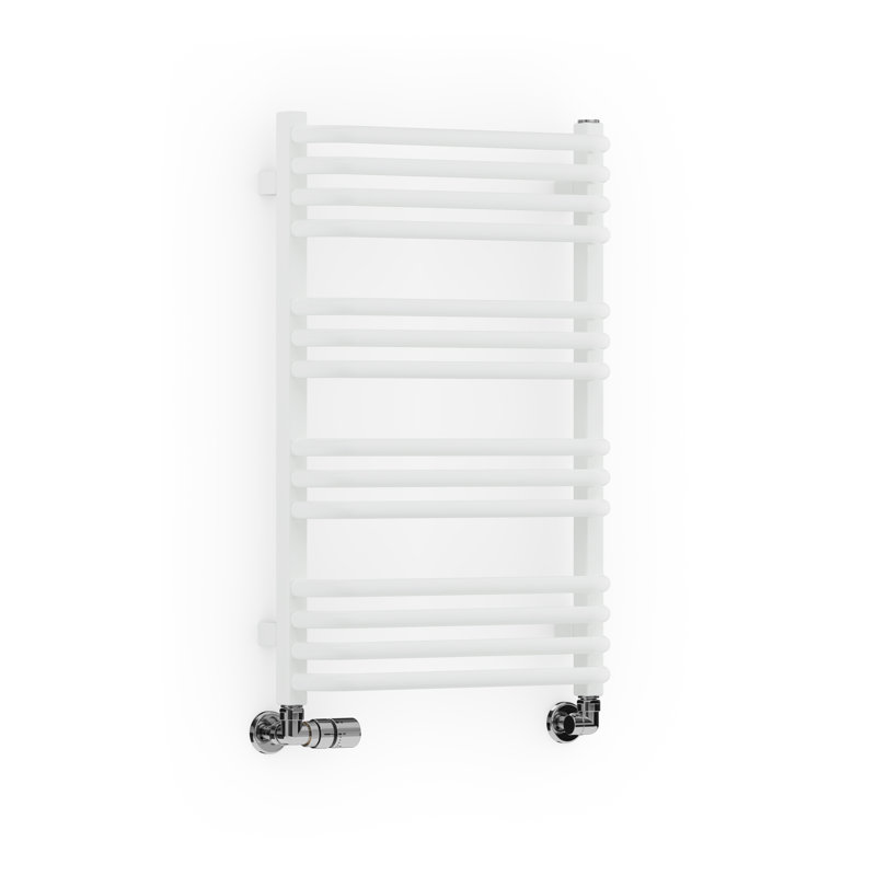 Alex Heated Towel Rail, 76 cm H x 50 cm W x 12 cm D, White