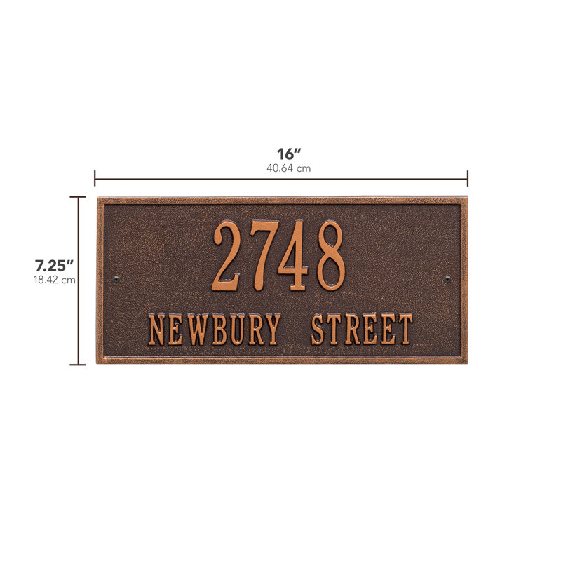 Rectangle Wall Plaque, Yes, Antique Copper