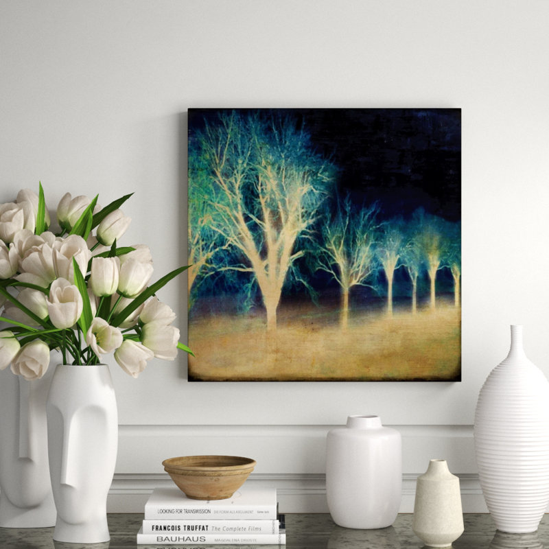 Indigo Path III Print by Mari Urasawa, Glass Coat, 24" H x 24" W x 1.5" D