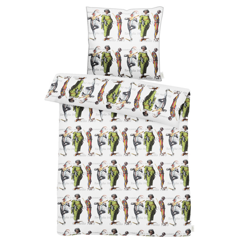 Graphic Print & Text Duvet Cover Set with Pillowcases, 155 x 220 cm - 1 Pillowcase (80 x 80 cm)