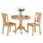 3 Piece Modern Dining Table Set Contains a Round Kitchen Table with Pedestal and 2 Dining Chairs, Oak-1906691710-1906691698-1906691696
