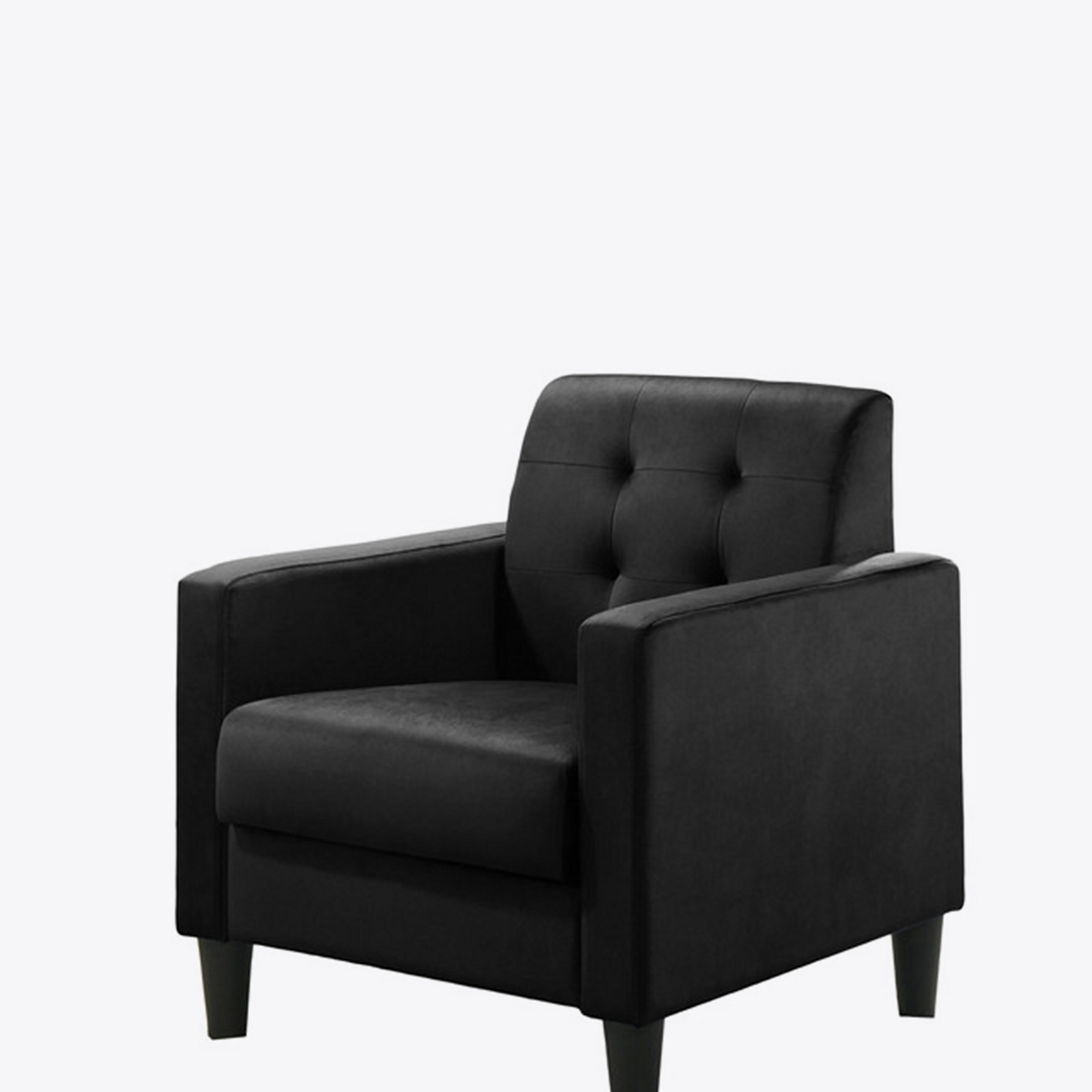 Winston Porter Green Velvet Tufted Armchair with 4 Legs Wayfair