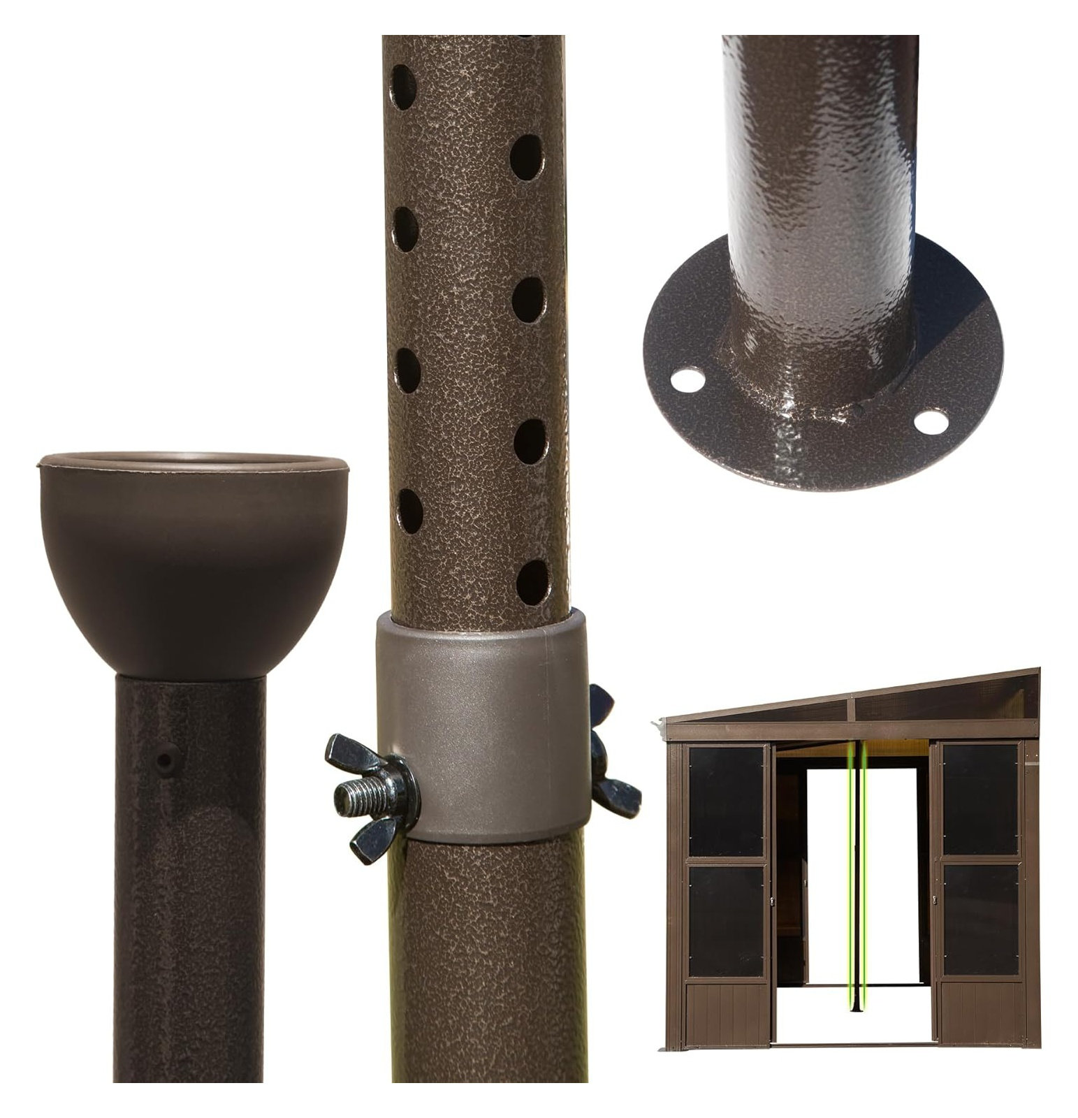 Arlmont & Co. Adjustable Aluminum Gazebo Support Post - Universal ...