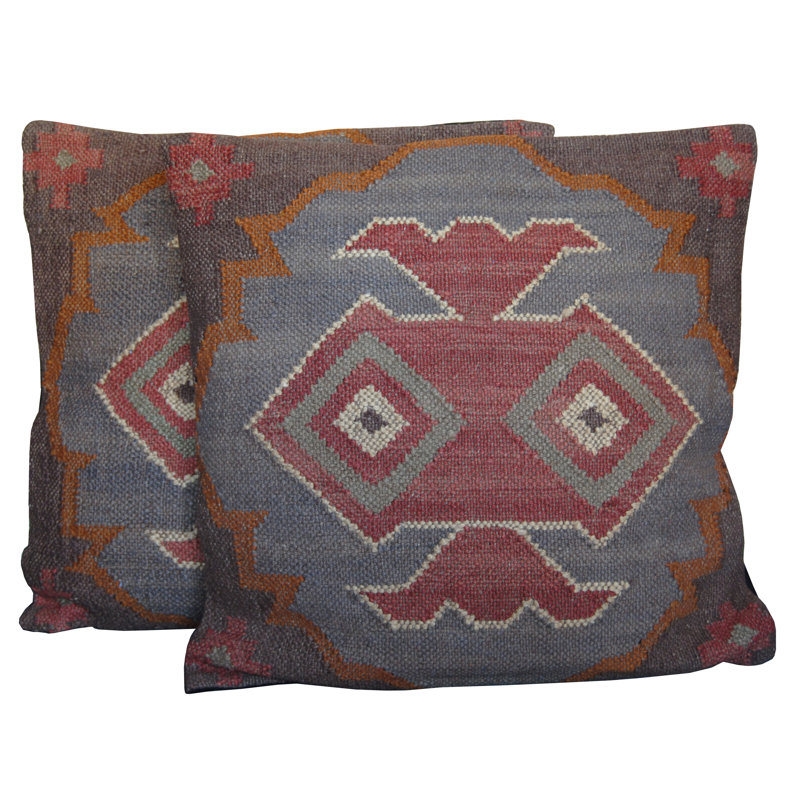 Appliqued Cotton Throw Pillow