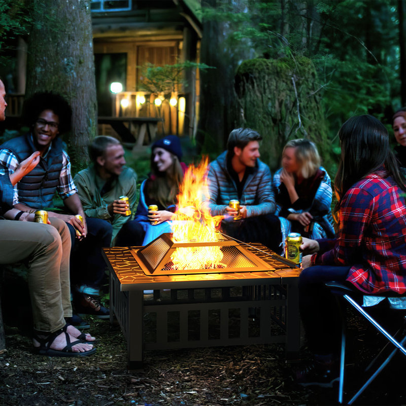 Caymon Square Steel Fire Pit