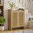 42.5 Tall Rattan Shoe Cabinet with 6 Adjustable Shelves-1019884148