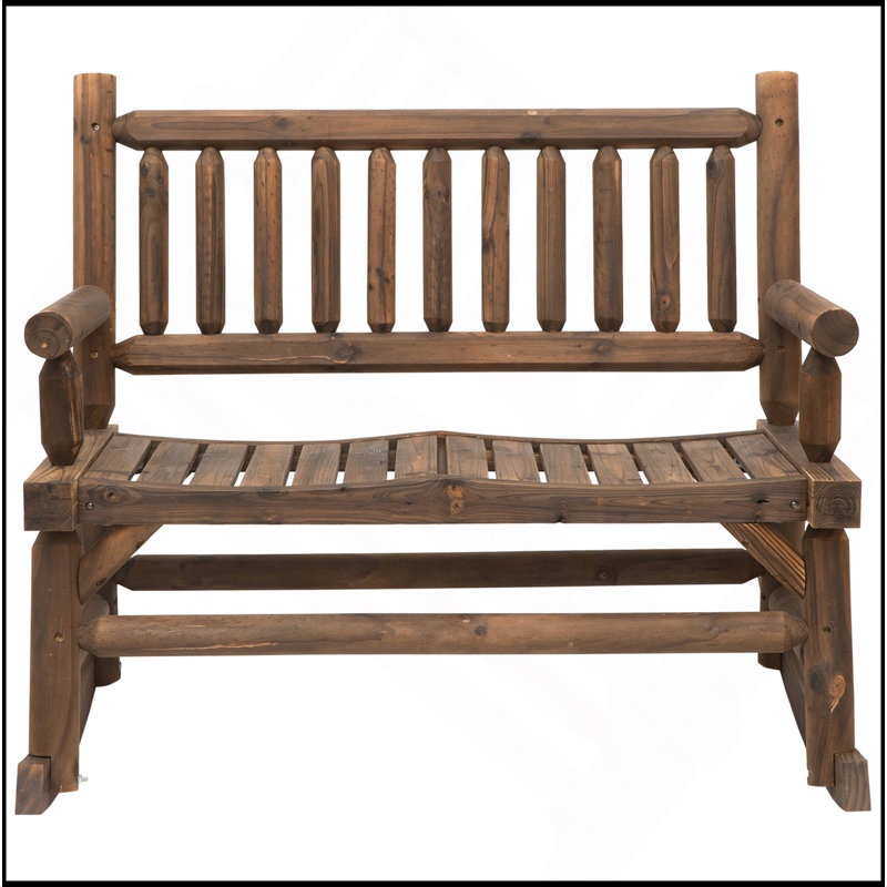 Chaise berçante en bois pour 2 personnes