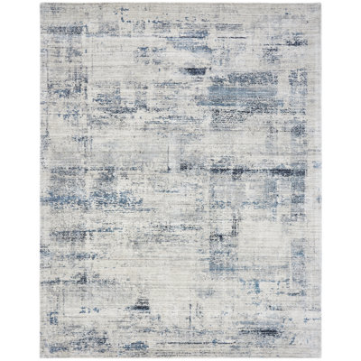 Biyron Abstract Area Rug in Blue