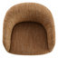 Fauteuil demi-tonneau pivotant en chenille de 24,4 po Kyo -90695416