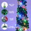 Arbre de Noël guirlande de 5 pi, arbre pliable pré-éclairé avec 50 lumières DEL multicolores et décorations de boules pour la fête de Noël
