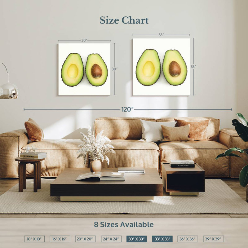 Yarlin Half Avocados, 30" H x 30" W