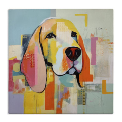 «Abstract Dog Portrait on Canvas» par Irena Orlov, reproduction