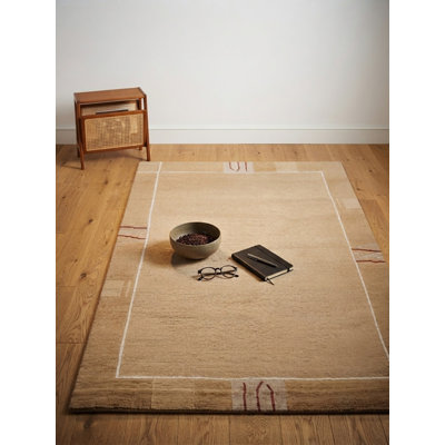 Tapis d'intérieur contemporain en laine noué à la main Tibbati
