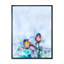 Pinceau orange et turquoise, oiseau III - Peinture-384253672-384253677