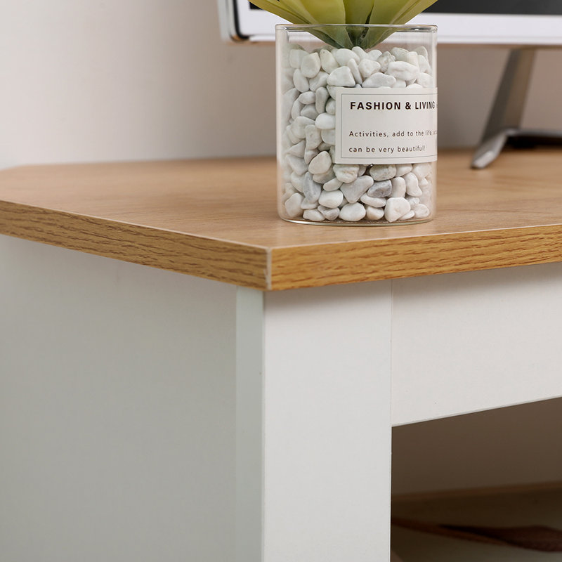 Derek TV Stand, Oak/White