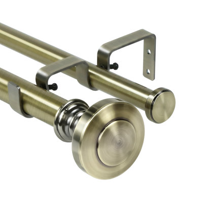 Courtland Steel Adjustable Double Curtain Rod