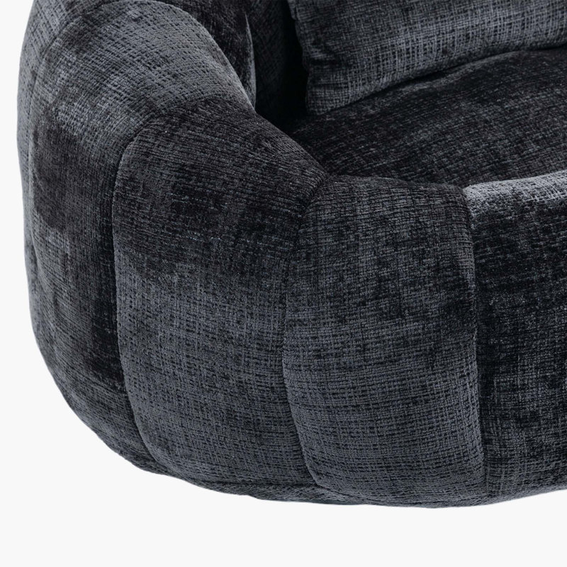 Causeuse Canny, Noir, H 24,8 po x l 59,06 po x P 37,4 po