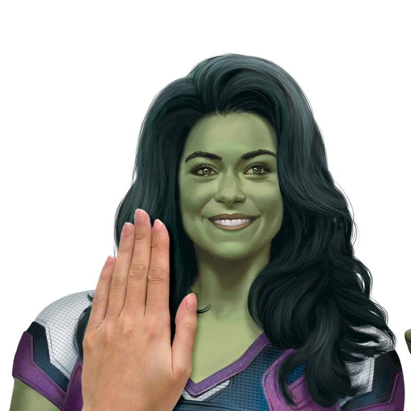 Adhésifs décoratifs SHE HULK GEANT PEEL & STICK