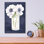  «Tranquil Blossoms 1 Navy C» par James Wiens, art mural en verre acrylique