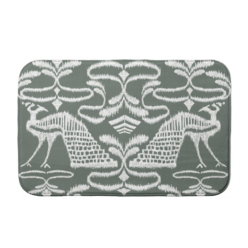 Tapis de bain Garold, l 17 po x L 24 po, Gris