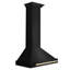 ZLINE 30 in. Autograph Edition Black Stainless Steel Wall Mount Range Hood With Polished Gold Handle-1750388654