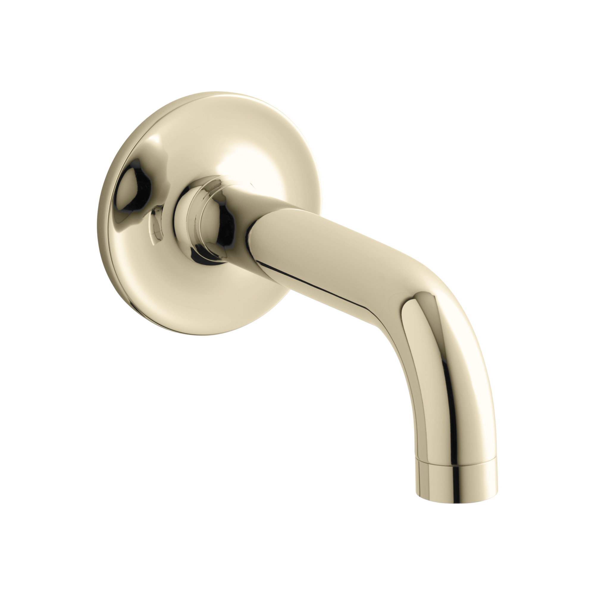 Purist Wall Mounted Tub Spout, Vibrant French Gold