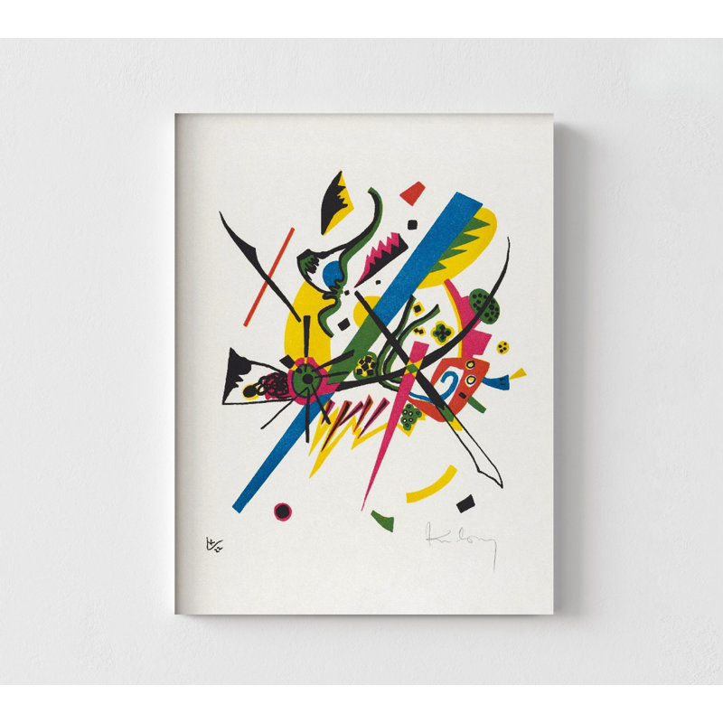 «Small Worlds I» par Vasili Kandinski, décor encadré Wassily Kandinsky, reproduction d'art Kleine Welten, impression abstraite colorée, art mural encadré
