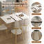 Ensembles de table de salle à manger modernes et compacts avec pierre frittée et bois pour cuisines compactes