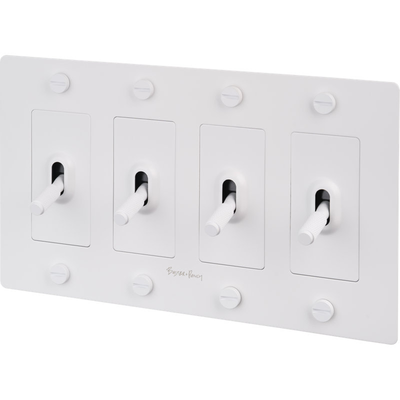 4G Toggle / Cross / With Logo, White