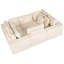 Canapé modulaire en velours côtelé 135,5 po beige: canapé à 6 places en U avec méridienne réversible, librement configurable pour les petits appartements / salons (facile à assembler)