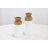 Cole And Grey Metal Abstract Textured Color Block Decorative Vase With Brown Wood Tops-1825605273-1825605272
