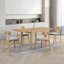 Ensemble de salle à manger à rallonge en bois massif 5 pièces Valencia-128904879-130444323