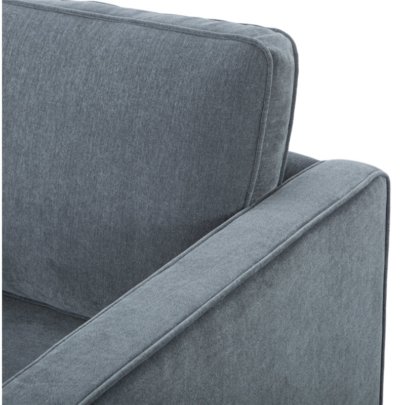Fauteuil l 34 po Curt, Chenille bleue performance