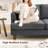 3 Seater Sofa 89" Upholstered Sofa Couch with Square Arm for Living Room-964697597