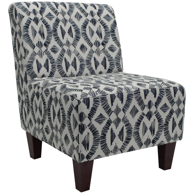 Adamski Upholstered Slipper Chair, Blue