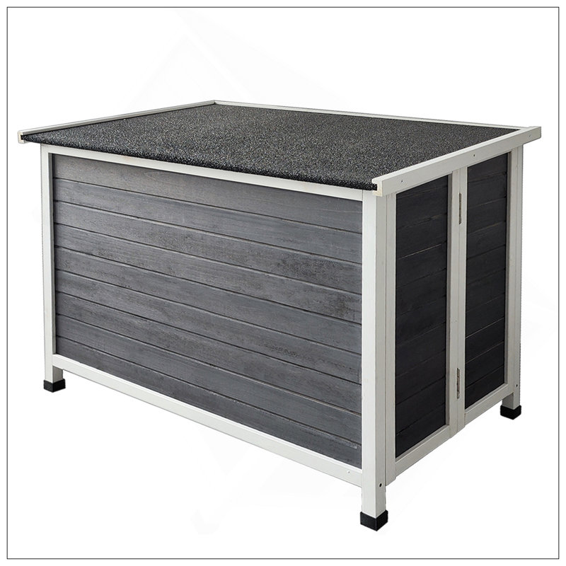 Grande niche pour chien d'extérieur en bois, chenil imperméable et coupe-vent, facile à assembler pour les chiens de taille moyenne