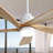 52 Inch Indoor Ceiling Fan With Dimmable Led Light 5 Solid Wood Blades Remote Control Reversible Dc Motor With Smart App Control-1853203698