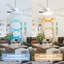 Ventilateur de plafond blanc moderne de 52 pouces avec lumière et télécommande, ventilateur de plafond silencieux à 6 vitesses pour chambre à coucher-675469733-675469728