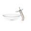 Lavabo de salle de bain vasque circulaire en verre avec robinet Bonificare-10833769